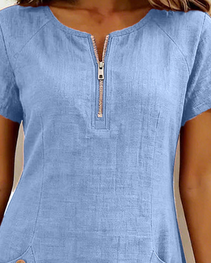 Lina - Abito A-Line in Cotone e Lino