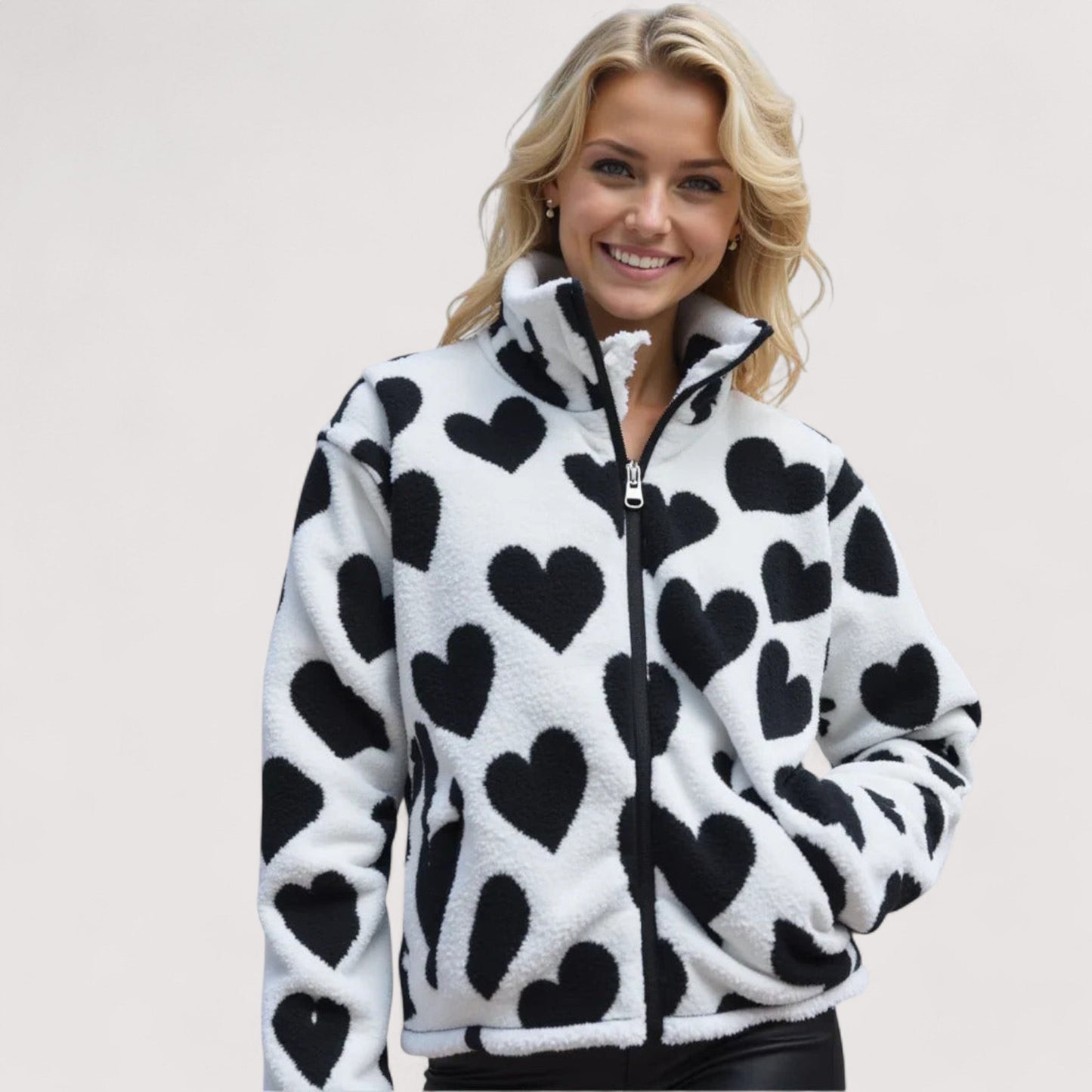 Paulette - Giacca reversibile leggera con motivo a cuore
