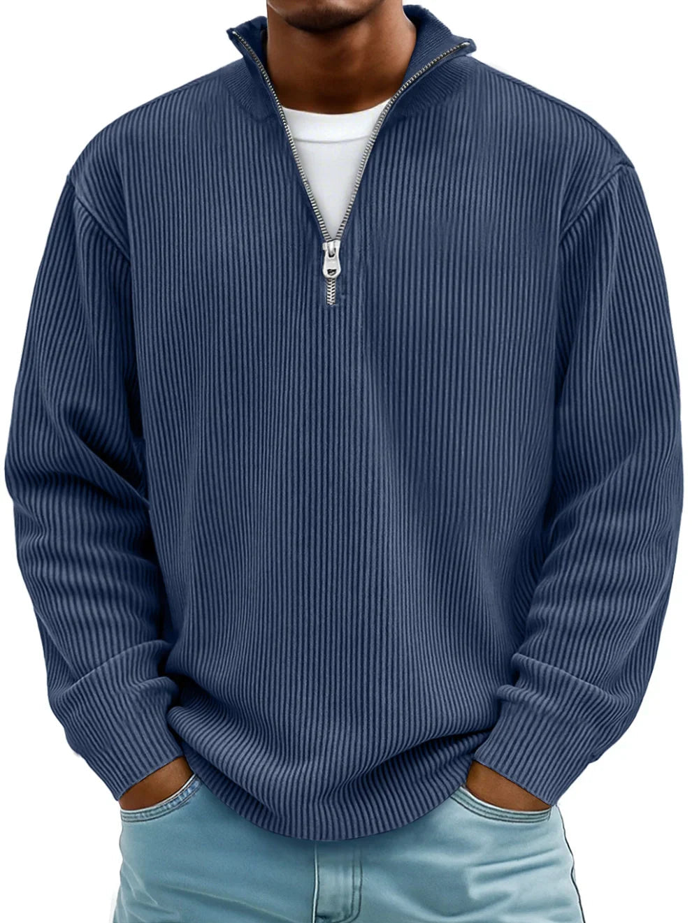 Alec - Maglione a righe con zip