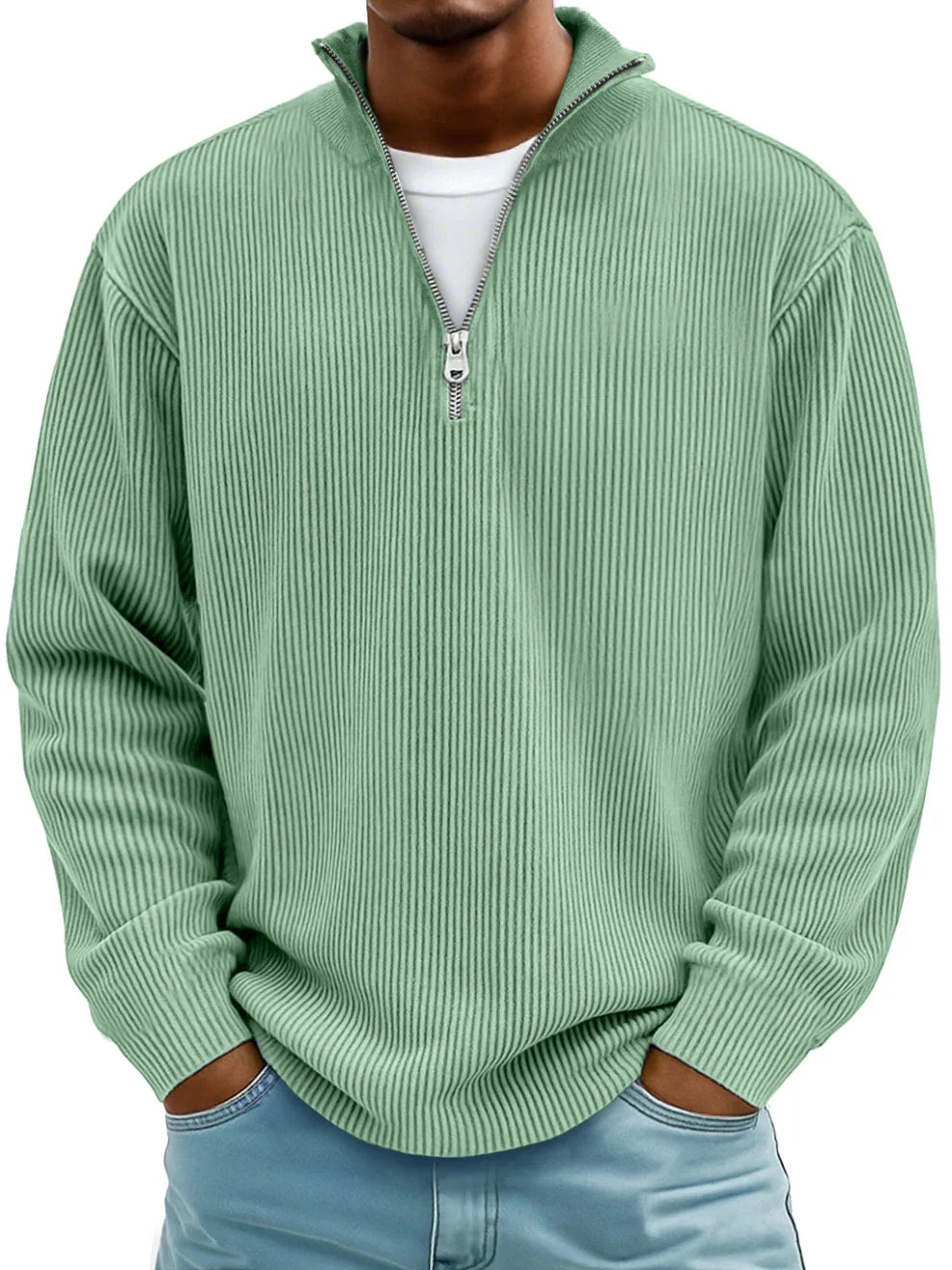 Alec - Maglione a righe con zip