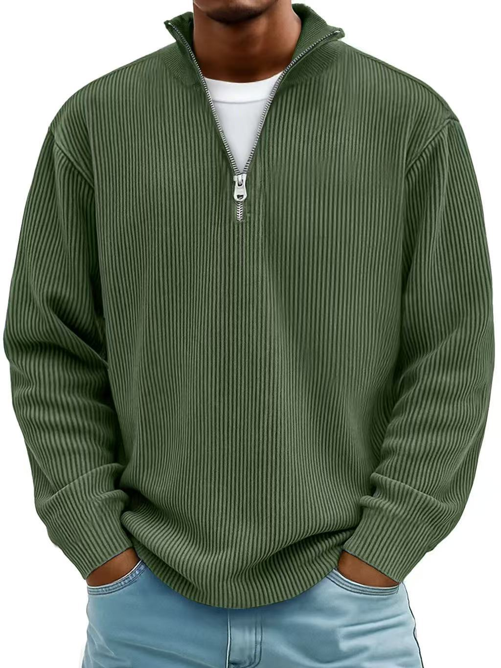 Alec - Maglione a righe con zip