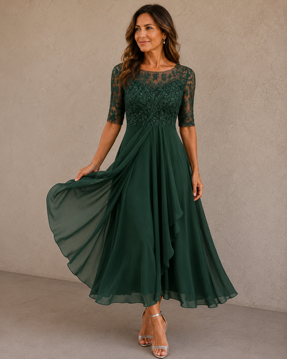 Annmarie - Abito da sera con pizzo e chiffon