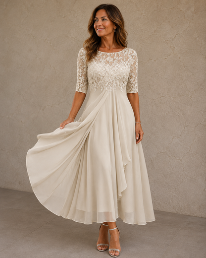 Annmarie - Abito da sera con pizzo e chiffon