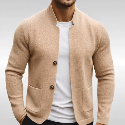 Otto - Blazer in maglia strutturata con colletto alto