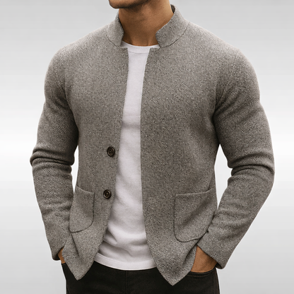 Otto - Blazer in maglia strutturata con colletto alto