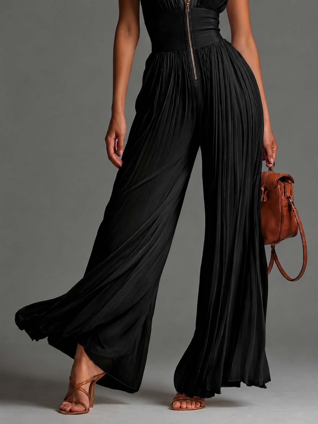 Naelle - Jumpsuit in Chiffon a Gamba Larga