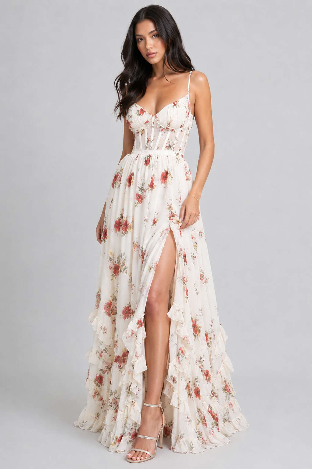 Valeska - Abito Maxi Vintage Floreale