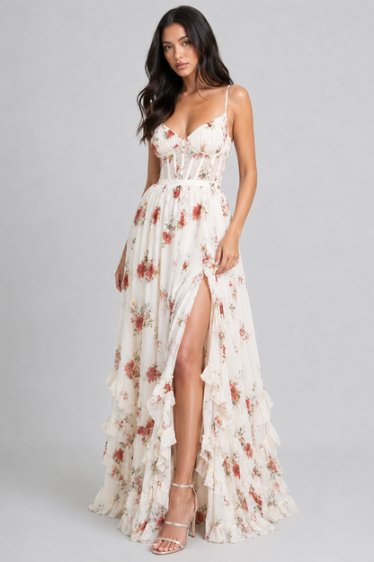 Valeska - Abito Maxi Vintage Floreale