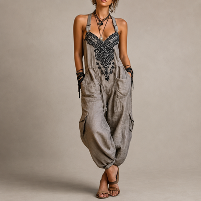 Darla - Salopette Boho Ricamata