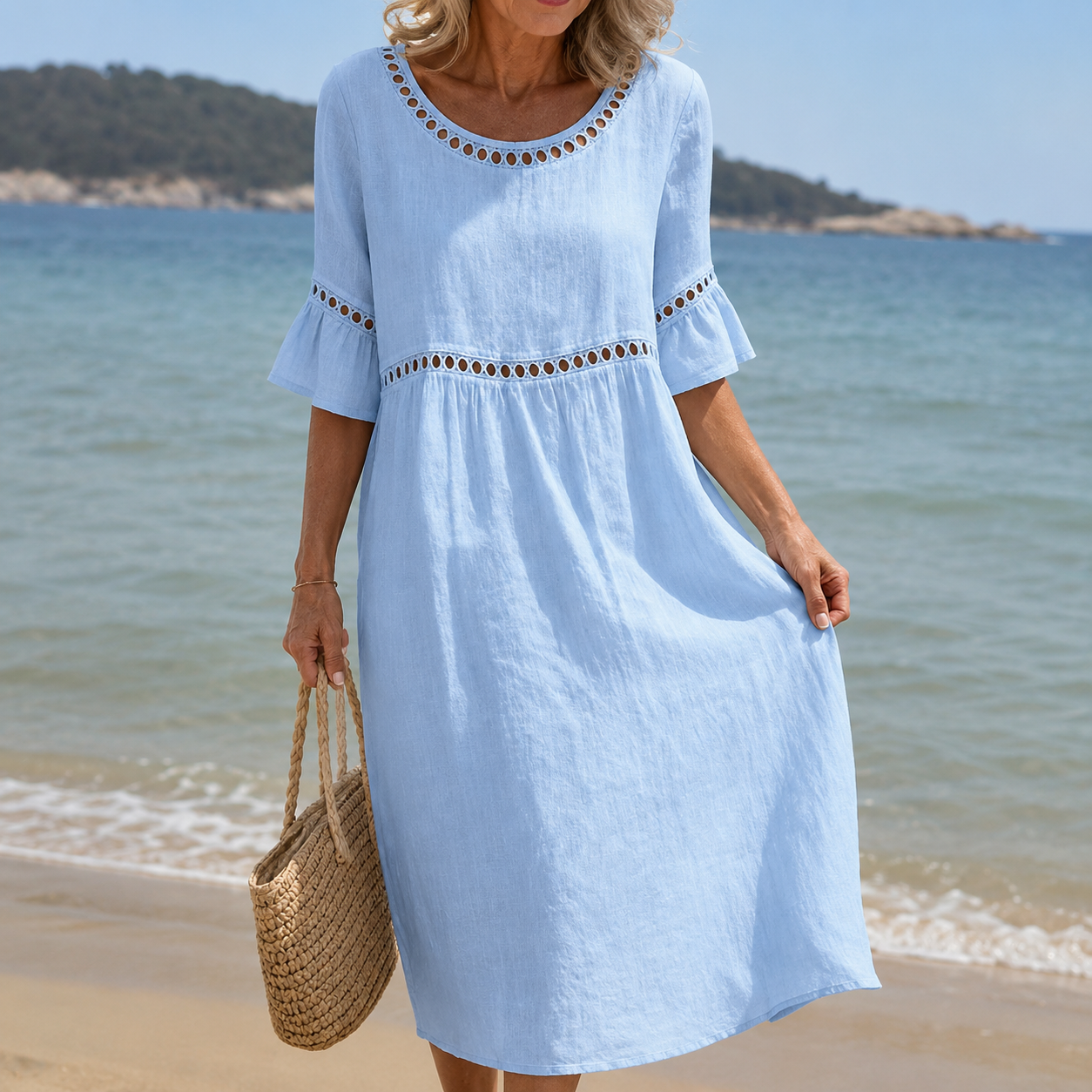 Brigitte - Abito Maxy in Lino Fluido