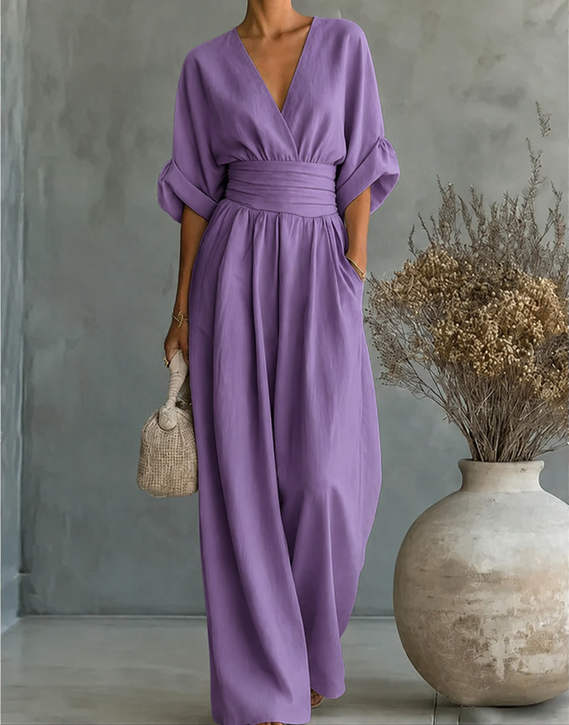Katina - Overall ampio con scollatura a V
