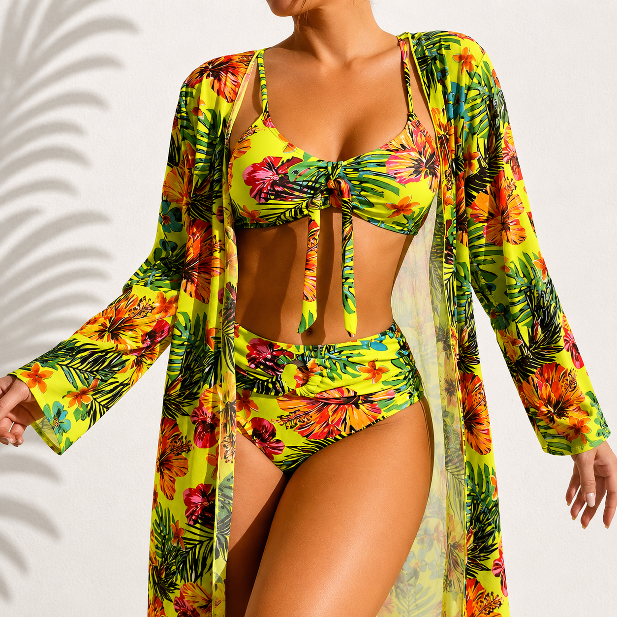 Marie - Set bikini a 3 pezzi con kimono