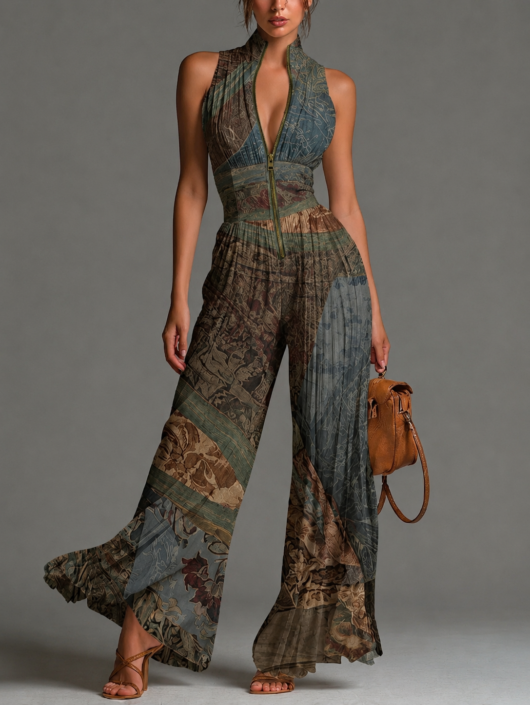 Naelle - Jumpsuit in Chiffon a Gamba Larga
