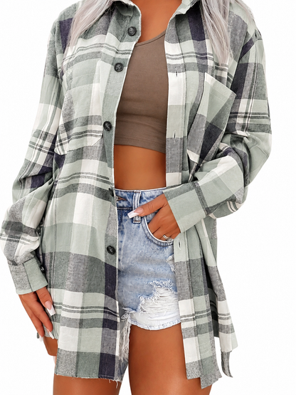 Isalda - Blusa a maniche lunghe Vichy