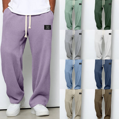 Halvard - Pantaloni da uomo casual con cordino