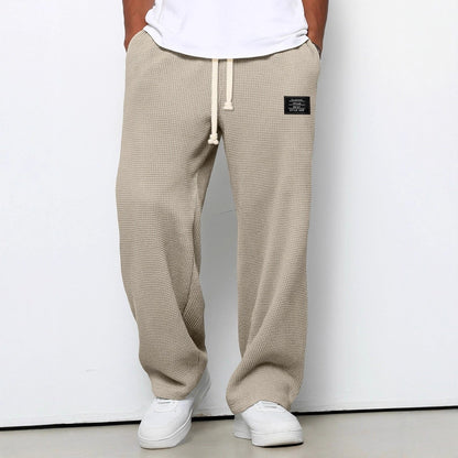 Halvard - Pantaloni da uomo casual con cordino