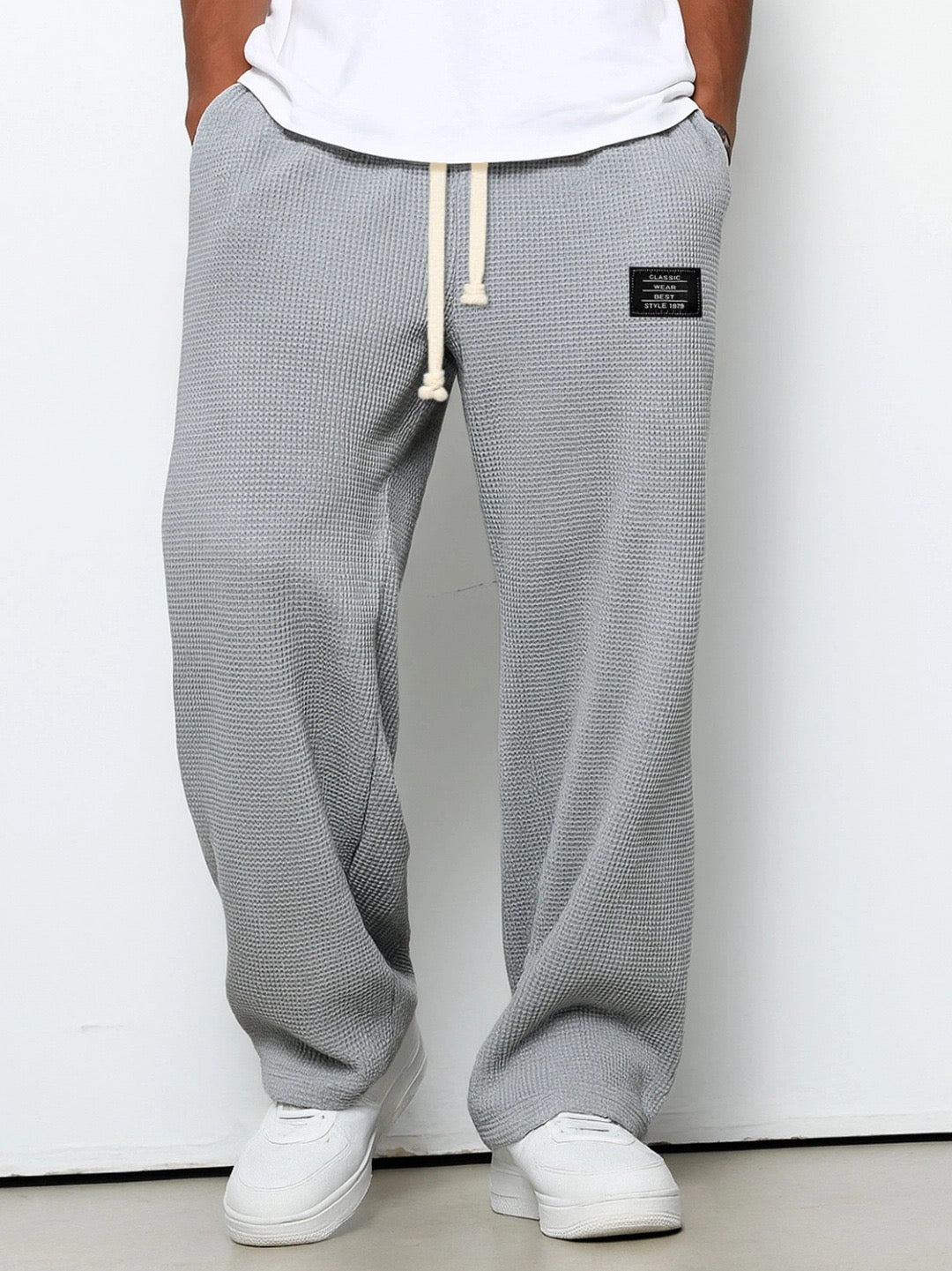 Halvard - Pantaloni da uomo casual con cordino