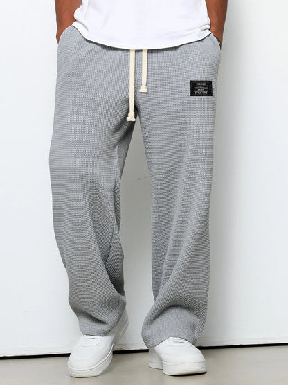 Halvard - Pantaloni da uomo casual con cordino