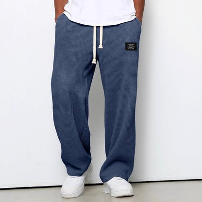 Halvard - Pantaloni da uomo casual con cordino