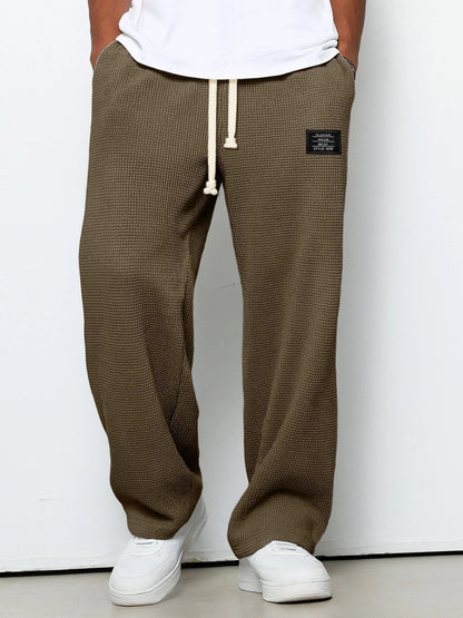 Halvard - Pantaloni da uomo casual con cordino