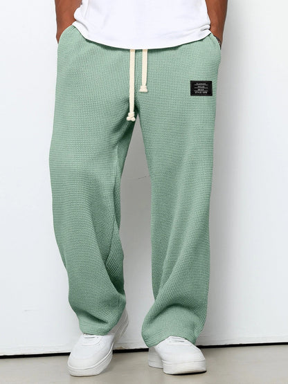 Halvard - Pantaloni da uomo casual con cordino