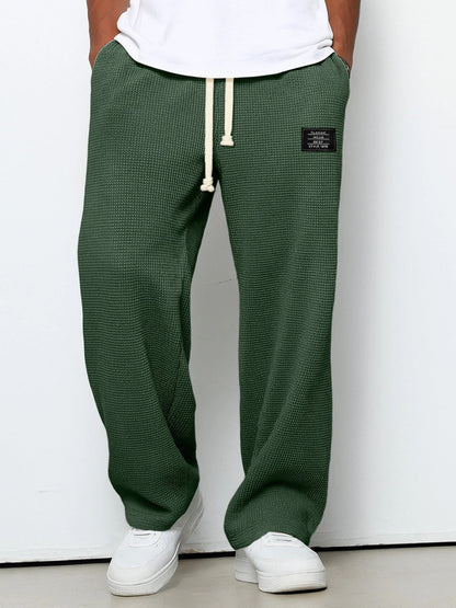 Halvard - Pantaloni da uomo casual con cordino