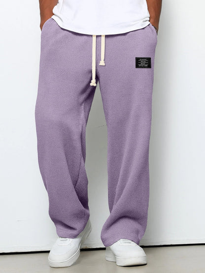 Halvard - Pantaloni da uomo casual con cordino