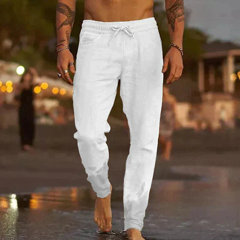 Rivaro - Pantaloni da Spiaggia in Lino per Uomo