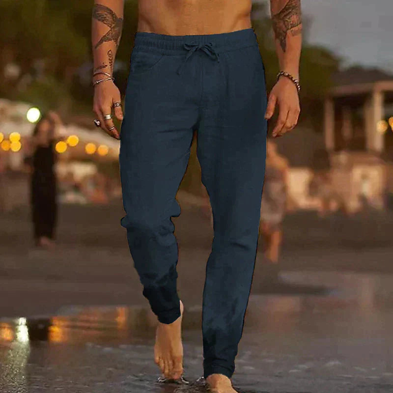 Rivaro - Pantaloni da Spiaggia in Lino per Uomo
