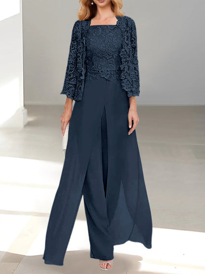 Aurette - Completo Pantaloni in Chiffon