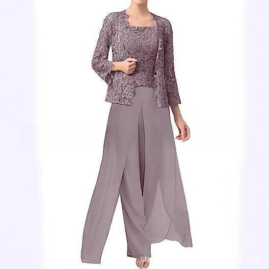 Aurette - Completo Pantaloni in Chiffon