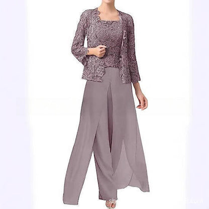 Aurette - Completo Pantaloni in Chiffon