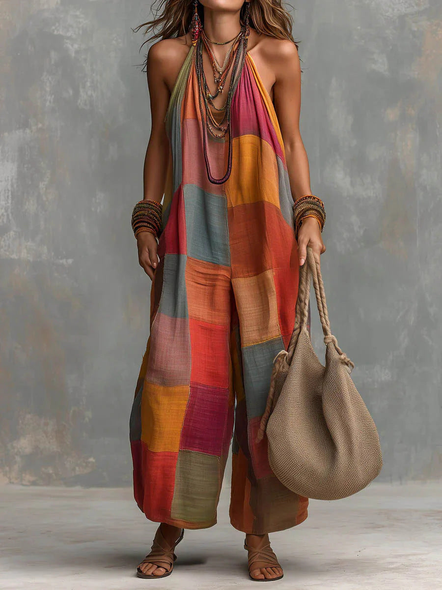 Inez - Salopette Patchwork Leggera