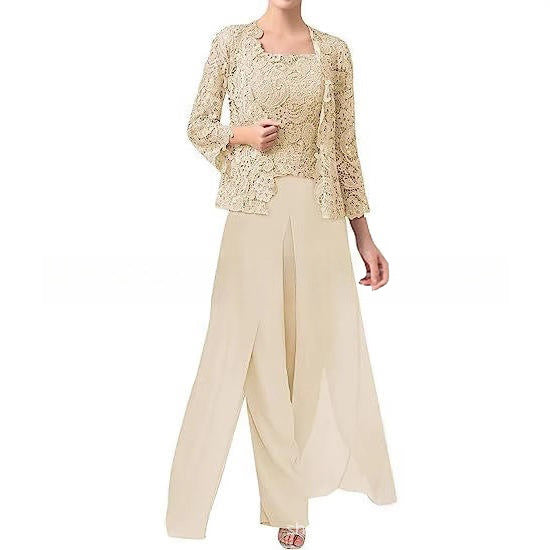 Aurette - Completo Pantaloni in Chiffon