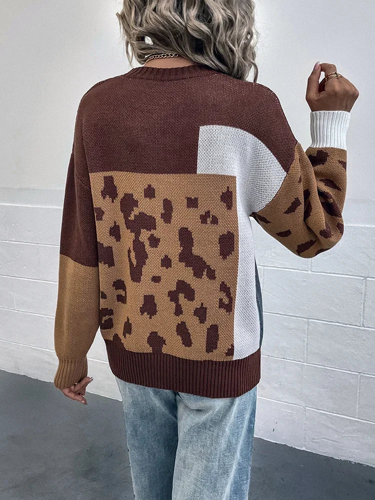 Vilma - Maglione in patchwork leopardato