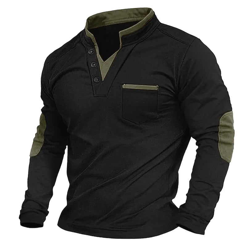 Kenton - Maglione casual con colletto a bottoni
