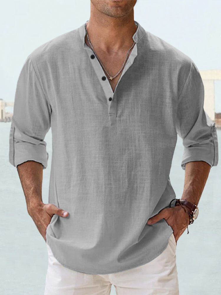 Calder - Camicia in lino a taglio dritto