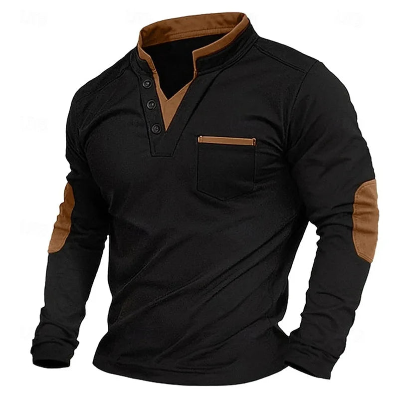 Kenton - Maglione casual con colletto a bottoni