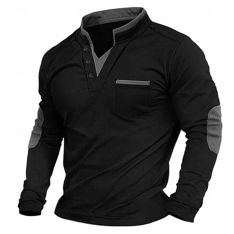 Kenton - Maglione casual con colletto a bottoni