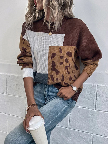 Vilma - Maglione in patchwork leopardato