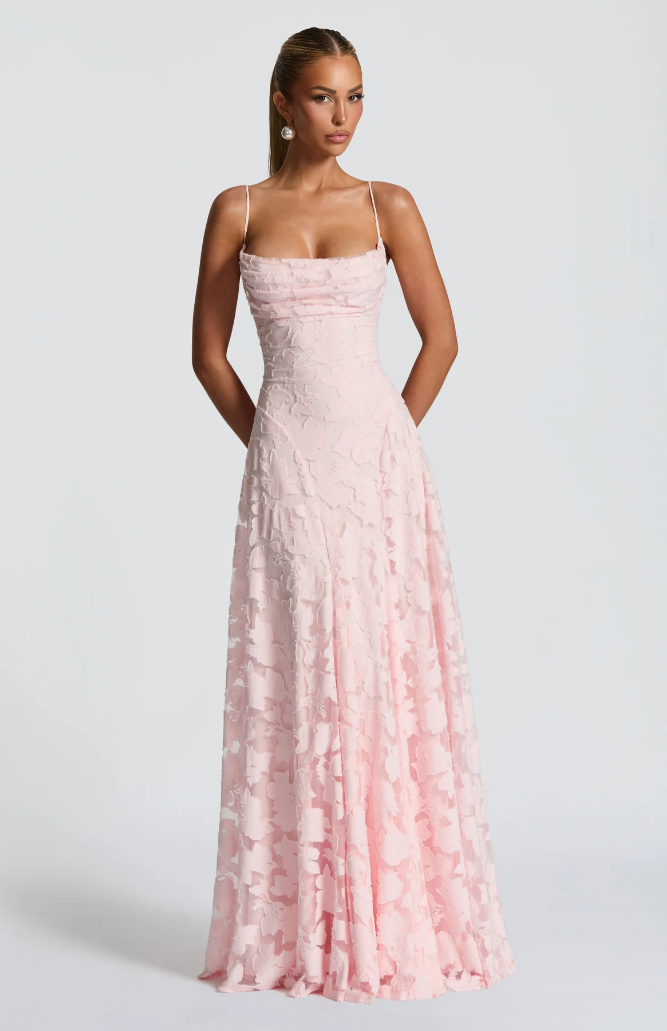 Lysandra - Abito Maxy in Pizzo Scolpito