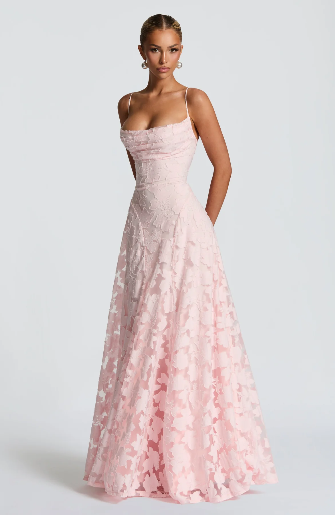 Lysandra - Abito Maxy in Pizzo Scolpito