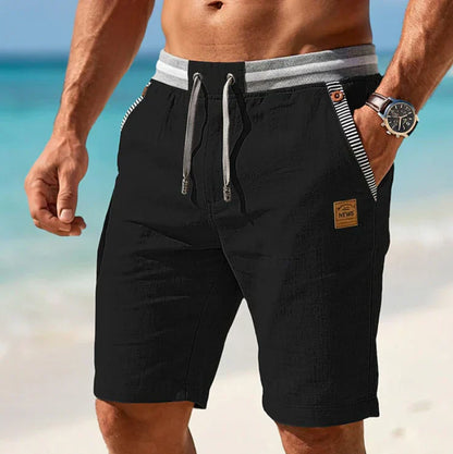 Verdin - Pantaloni corti in lino rilassati con cordino