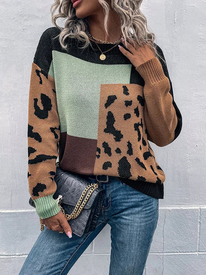 Vilma - Maglione in patchwork leopardato