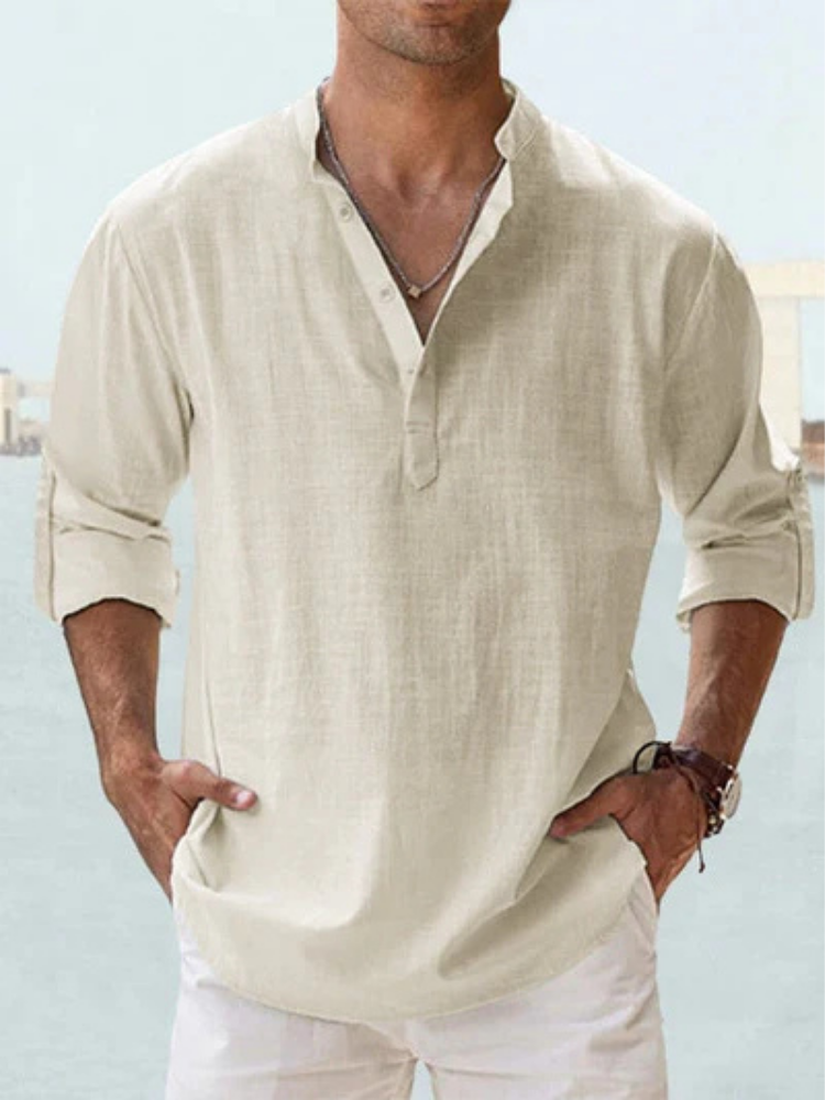 Calder - Camicia in lino a taglio dritto