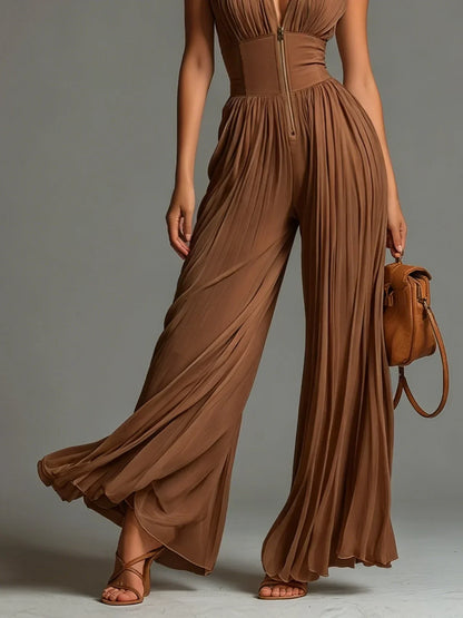 Naelle - Jumpsuit in Chiffon a Gamba Larga