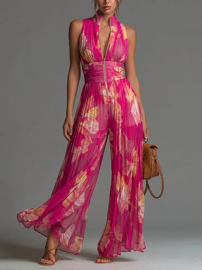 Naelle - Jumpsuit in Chiffon a Gamba Larga