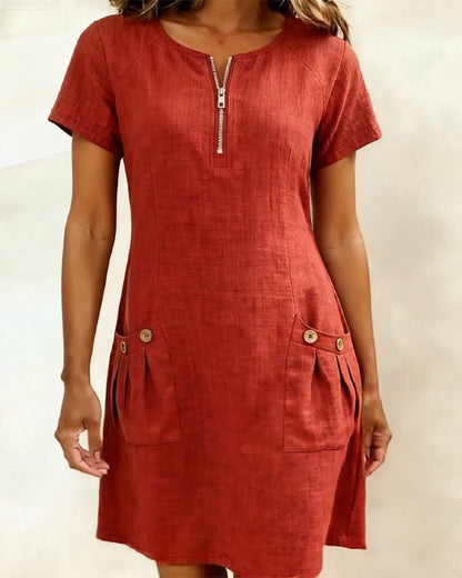 Lina - Abito A-Line in Cotone e Lino