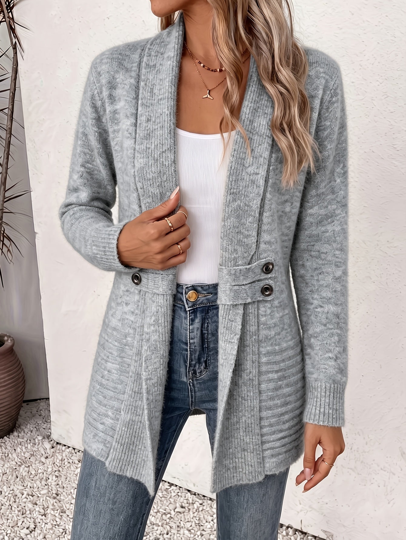 Felecia - Cardigan con cintura a metà lunghezza