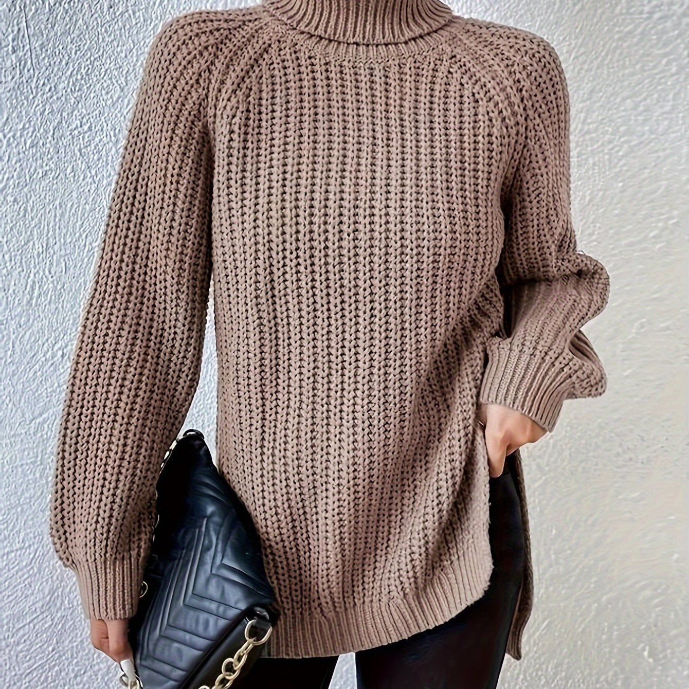 Lysette - Maglione a raglan con collo alto